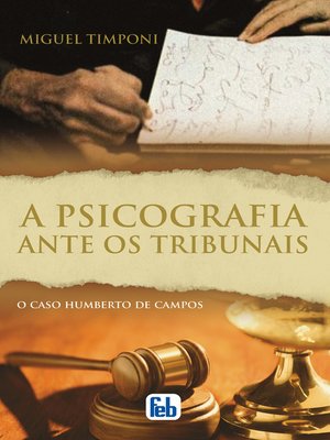 cover image of A Psicografia ante os Tribunais